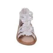 Girls White Flower Gladiator Sandal